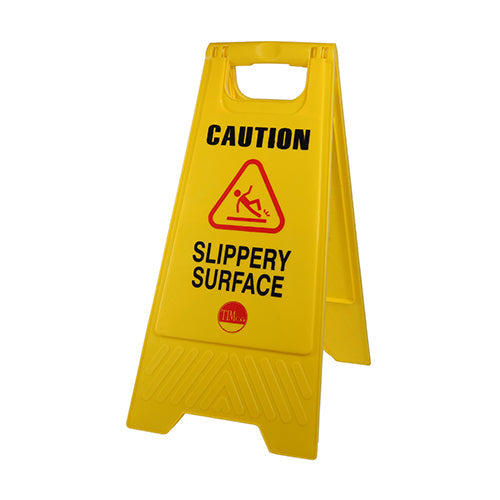 This is an image of Timco - A-Frame Safety Sign - Caution Slippery Surface 610 x 300 x 30 (1 Each Bag) 747015