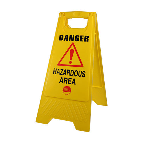 This is an image of Timco - A-Frame Safety Sign - Danger Hazardous Area 610 x 300 x 30 (1 Each Bag) 747246