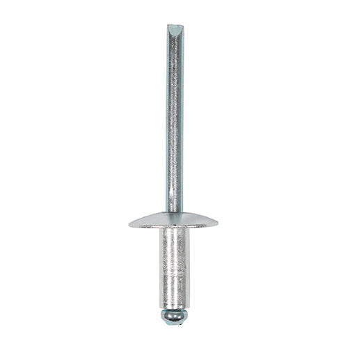 This is an image of Timco - Rivets - Flange Head - Aluminium 4.8 x 12mm - (250 PCS Box) 748918