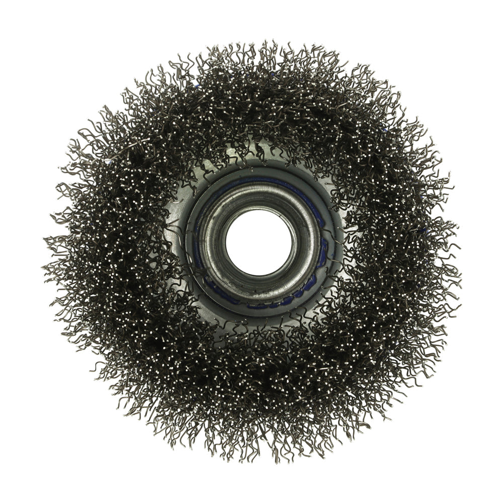 This is an image of Timco - Angle Grinder Cup Brush - Crimped Stainless Steel 75mm (1 Each Blister Pack) 75TCCSS