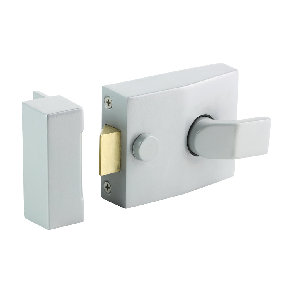 This is an image of Timco - Nightlatch - Silver 94 case / 60 backset (1 Each Box) 765060