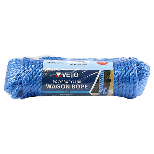 This is an image of Timco - Wagon Rope - Blue Polypropylene 9mm x 27m (1 Each Unit) 767711