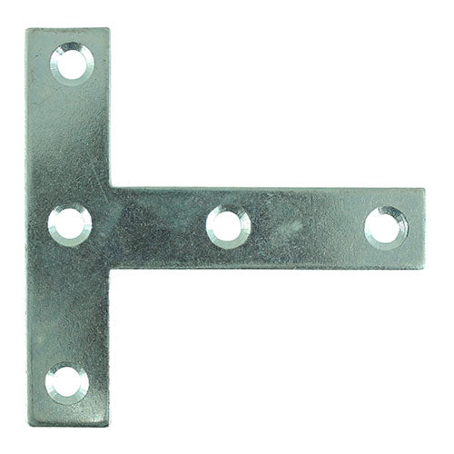 This is an image of Timco - Tee Plates - Zinc 76 x 76 x 16 (2 Pieces TIMpac) 76TPLP