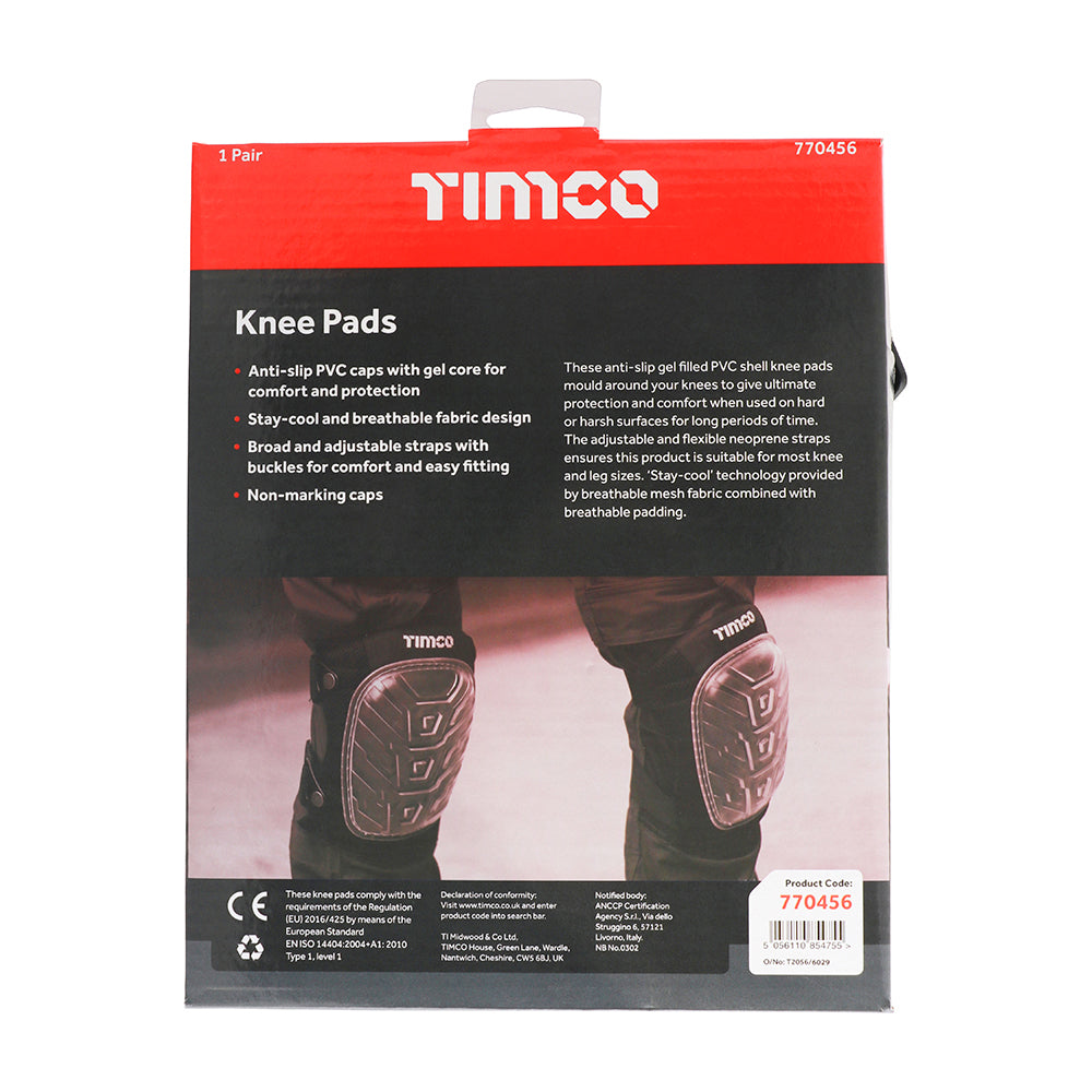 This is an image of Timco - Knee Pads One Size (1 Pairs Box) 770456