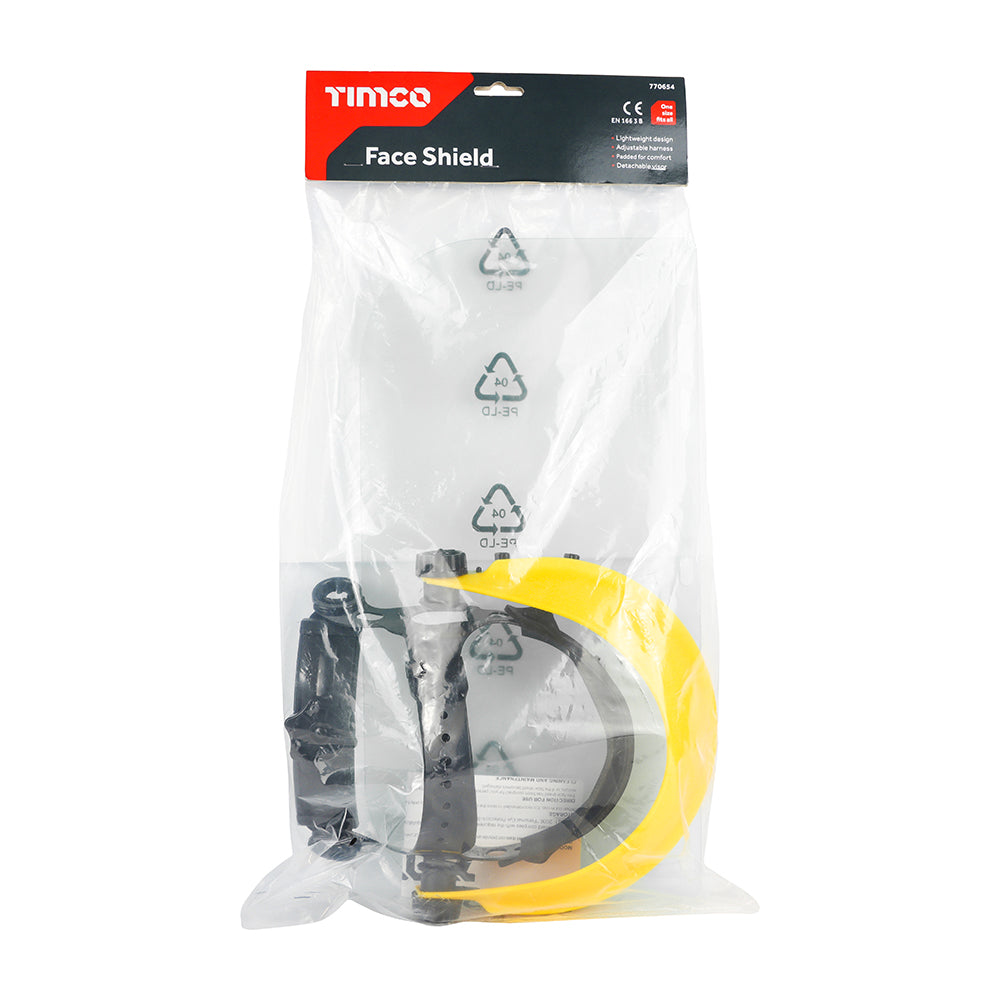 This is an image of Timco - Face Shield Clear (1 Each Bag) 770654