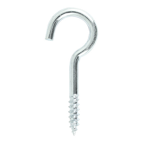This is an image of Timco - Screw Hooks - Zinc 80mm (3 Pieces TIMpac) 80SHP