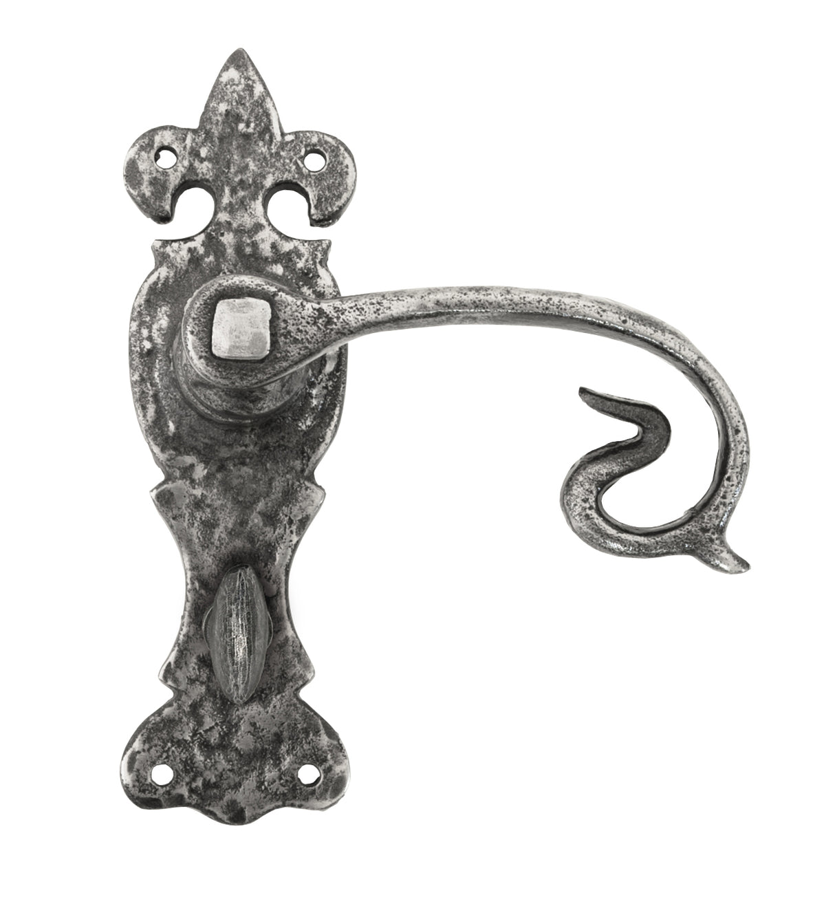 From The Anvil - Natural Textured Curly Lever Bathroom Set | Sku. 83502 | Trade Door Handles.