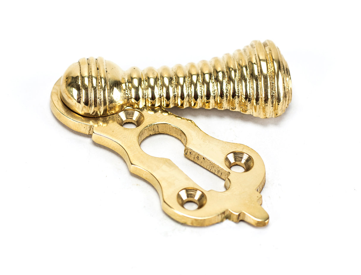 From The Anvil - Polished Brass Beehive Escutcheon | Sku. 83554 | Trade Door Handles.