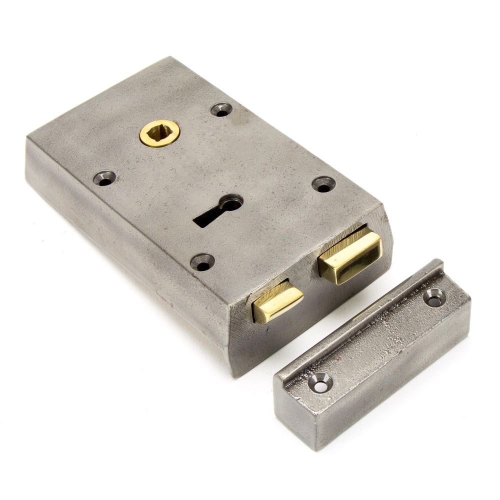 From The Anvil - Iron Left Hand Rim Lock - Small | Sku. 83583 | Trade Door Handles.