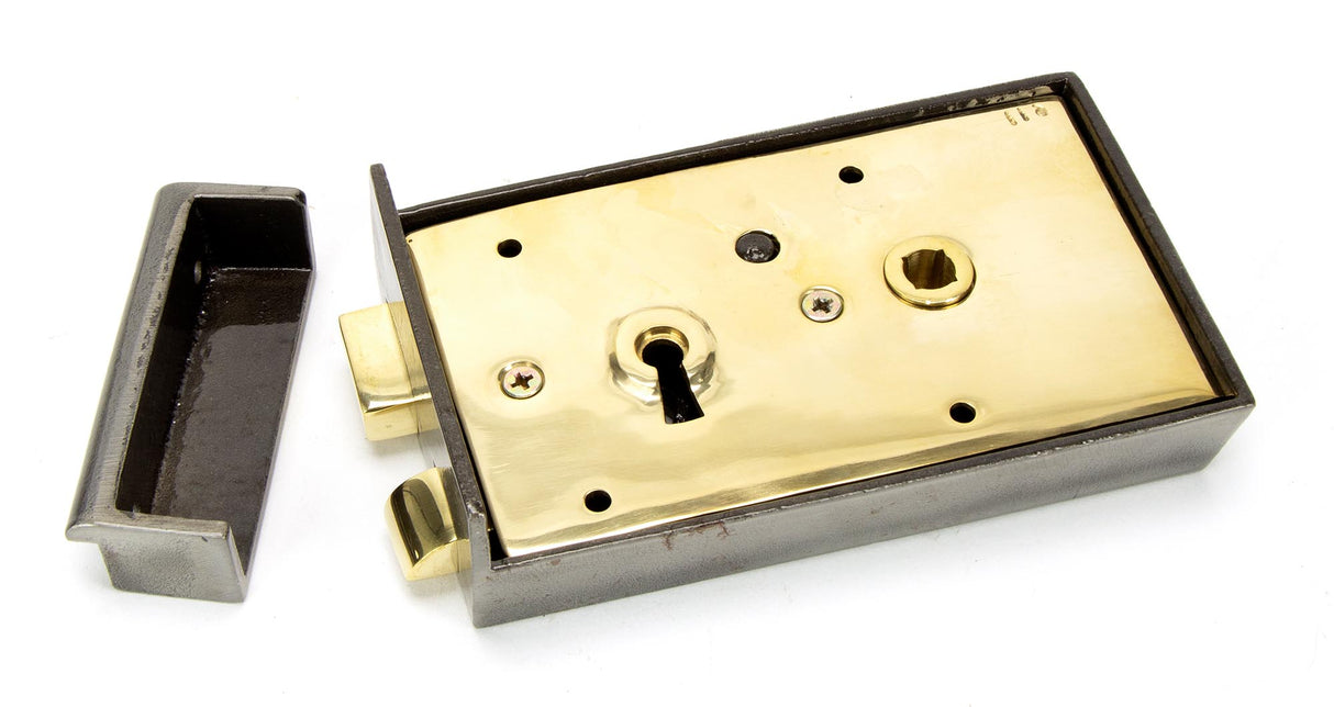 From The Anvil - Iron Left Hand Rim Lock - Small | Sku. 83583 | Trade Door Handles.