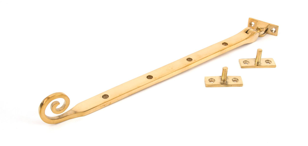 From The Anvil - Polished Brass 12" Monkeytail Stay | Sku. 83596 | Trade Door Handles.