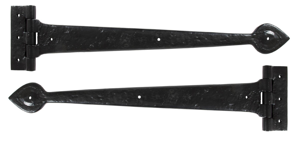 From The Anvil - Black Textured 18" Cast T Hinge (pair) | Sku. 83623 | Trade Door Handles.