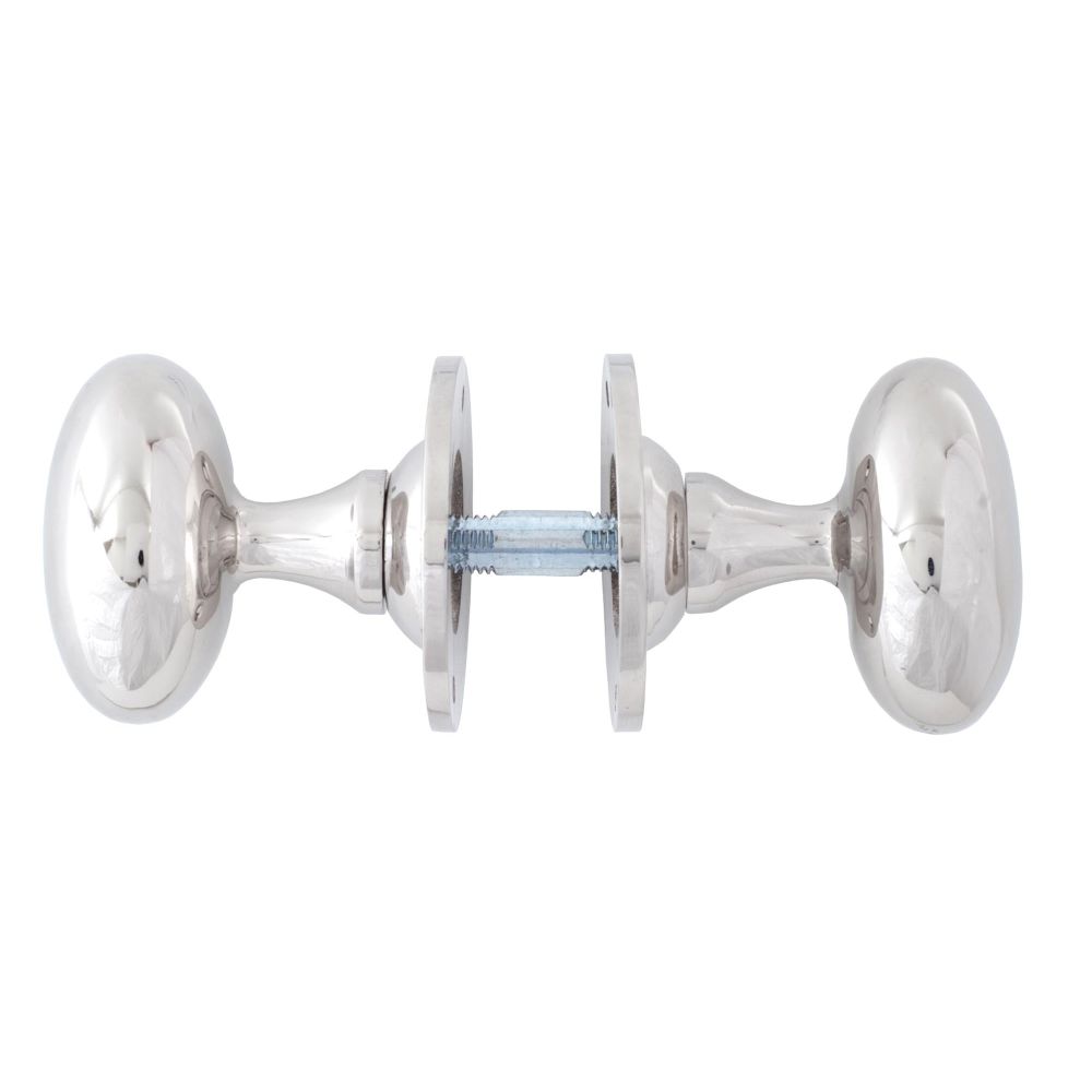 From The Anvil - Polished Nickel Oval Mortice/Rim Knob Set | Sku. 83629 | Trade Door Handles.