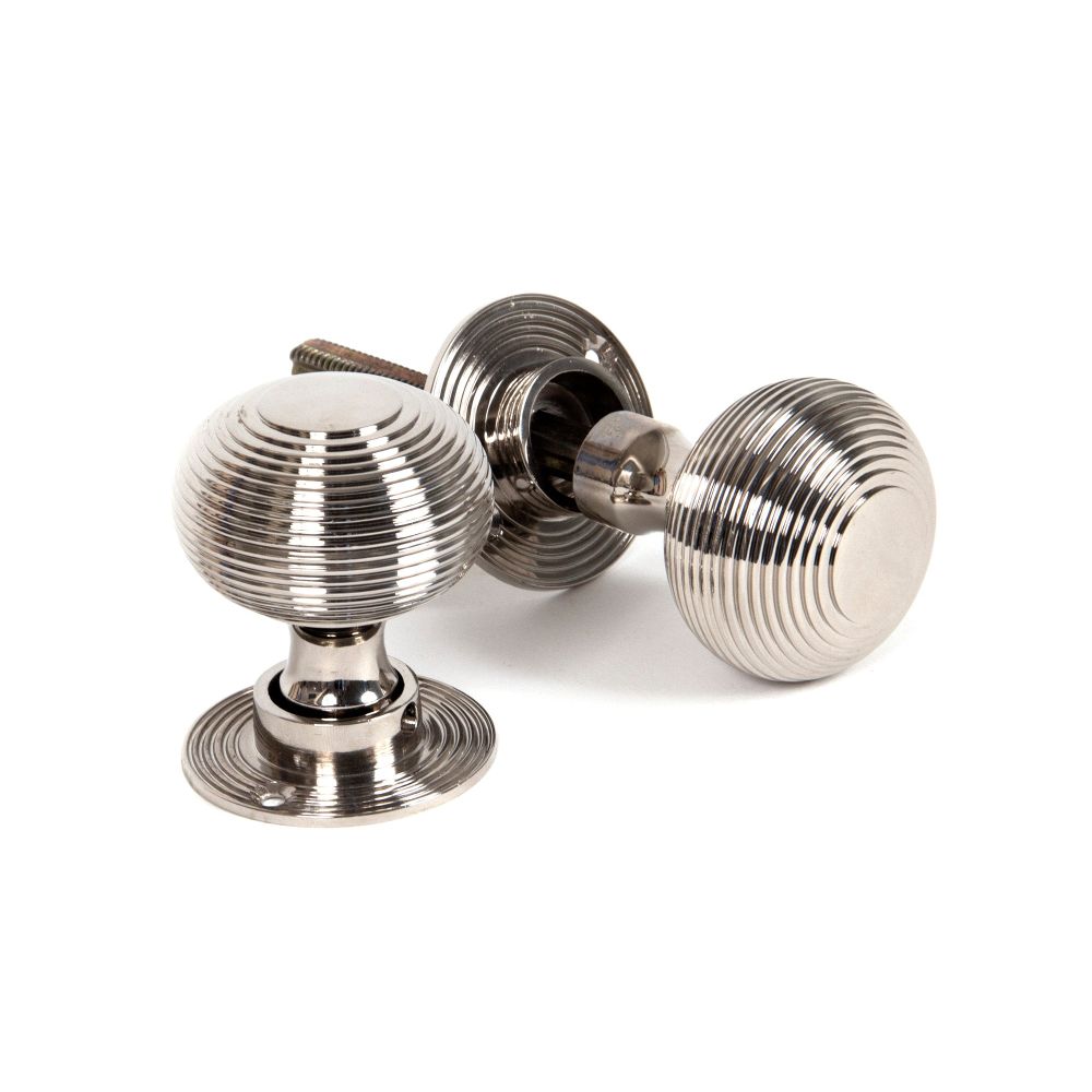 From The Anvil - Polished Nickel Heavy Beehive Mortice/Rim Knob Set | Sku. 83636H | Trade Door Handles.