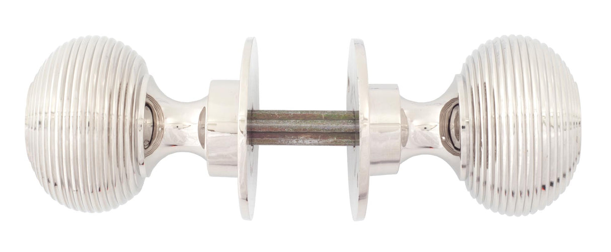 From The Anvil - Polished Nickel Beehive Mortice/Rim Knob Set | Sku. 83636 | Trade Door Handles.