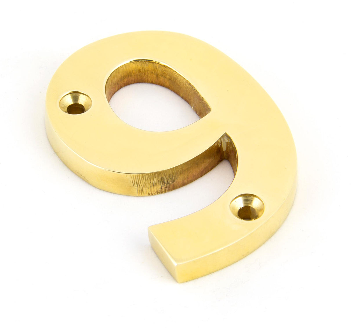 From The Anvil - Polished Brass Numeral 9 | Sku. 83719 | Trade Door Handles.
