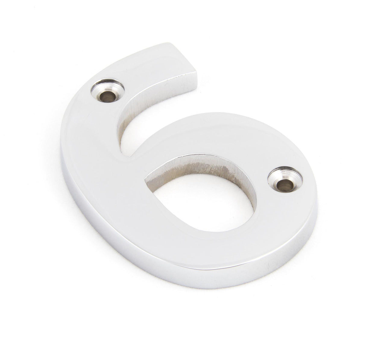 From The Anvil - Polished Chrome Numeral 6 | Sku. 83726 | Trade Door Handles.