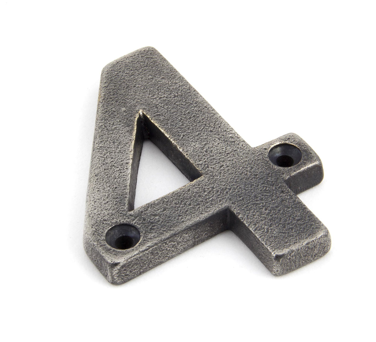 From The Anvil - Antique Pewter Numeral 4 | Sku. 83734 | Trade Door Handles.