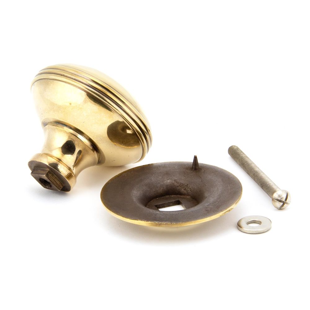 From The Anvil - Aged Brass Prestbury Centre Door Knob | Sku. 83782 | Trade Door Handles.