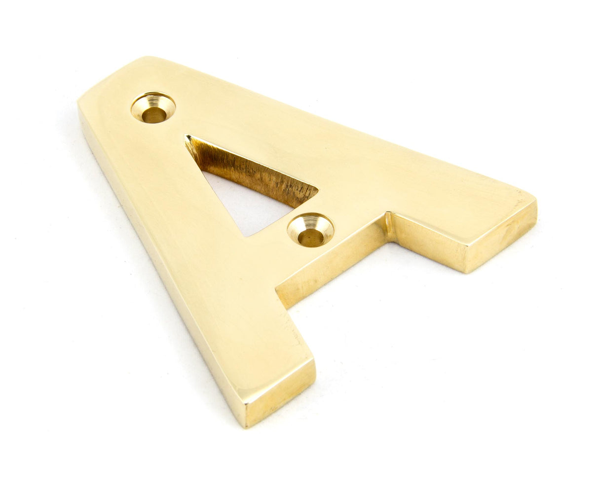 From The Anvil - Polished Brass Letter A | Sku. 83801A | Trade Door Handles.