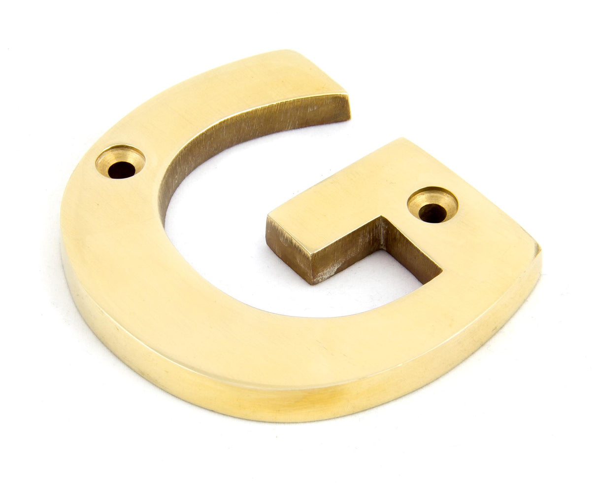 From The Anvil - Polished Brass Letter G | Sku. 83801G | Trade Door Handles.