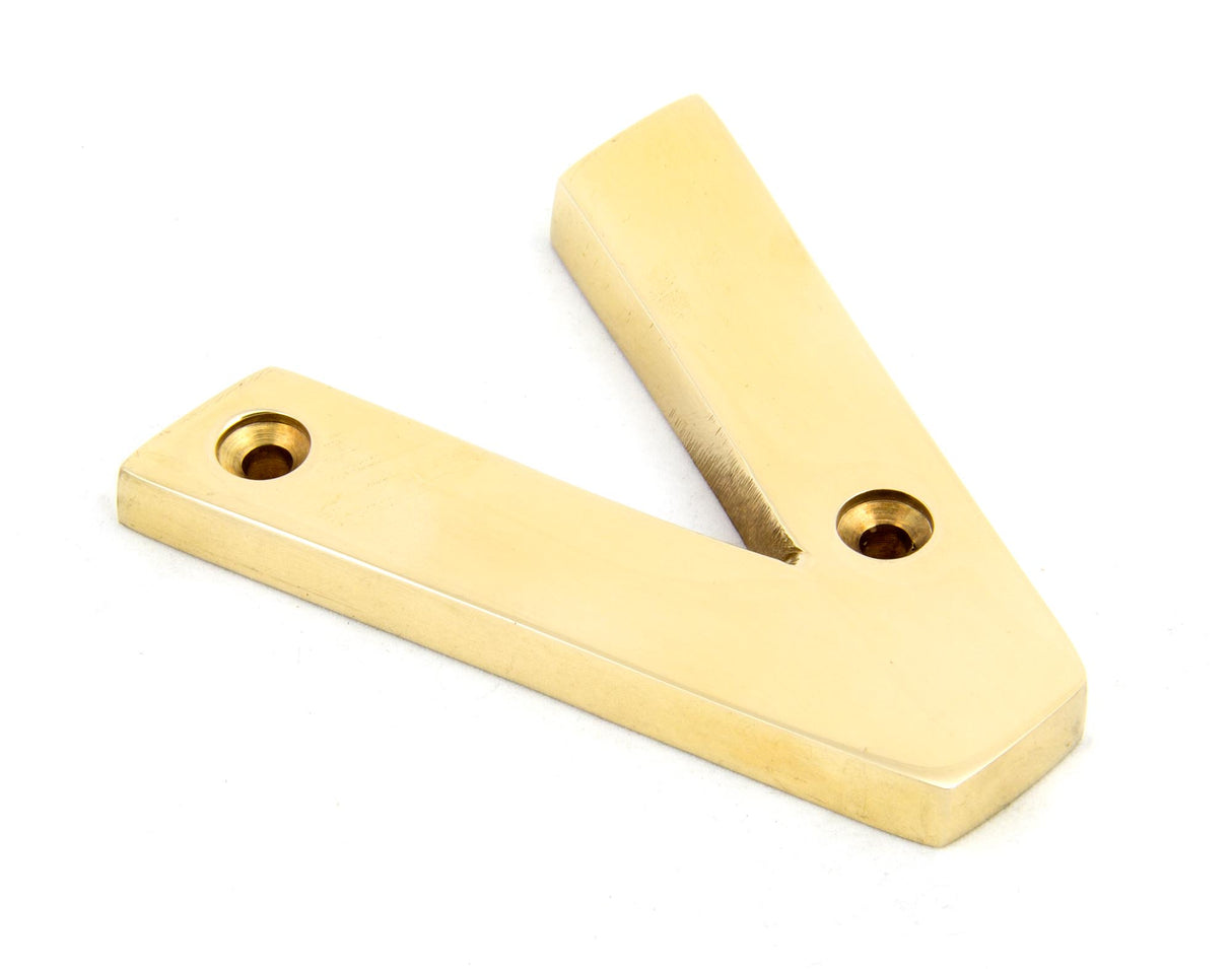 From The Anvil - Polished Brass Letter V | Sku. 83801V | Trade Door Handles.