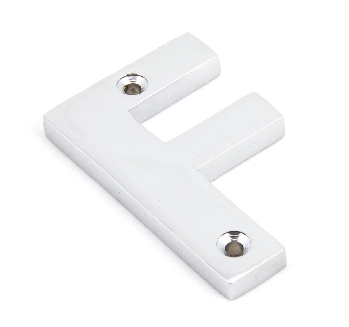 From The Anvil - Polished Chrome Letter F | Sku. 83802F | Trade Door Handles.