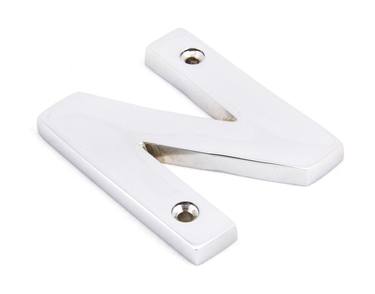 From The Anvil - Polished Chrome Letter N | Sku. 83802N | Trade Door Handles.