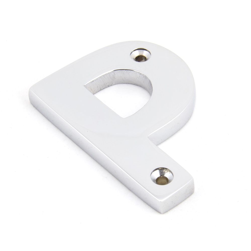 From The Anvil - Polished Chrome Letter P | Sku. 83802P | Trade Door Handles.