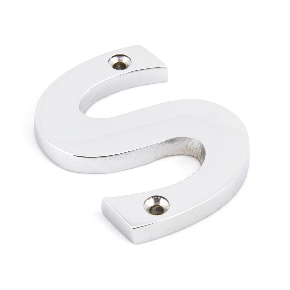 From The Anvil - Polished Chrome Letter S | Sku. 83802S | Trade Door Handles.