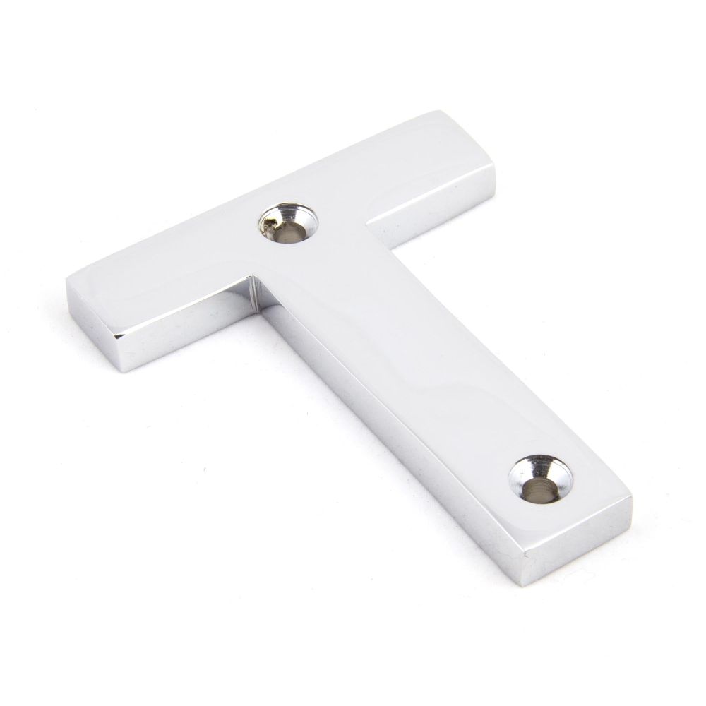 From The Anvil - Polished Chrome Letter T | Sku. 83802T | Trade Door Handles.