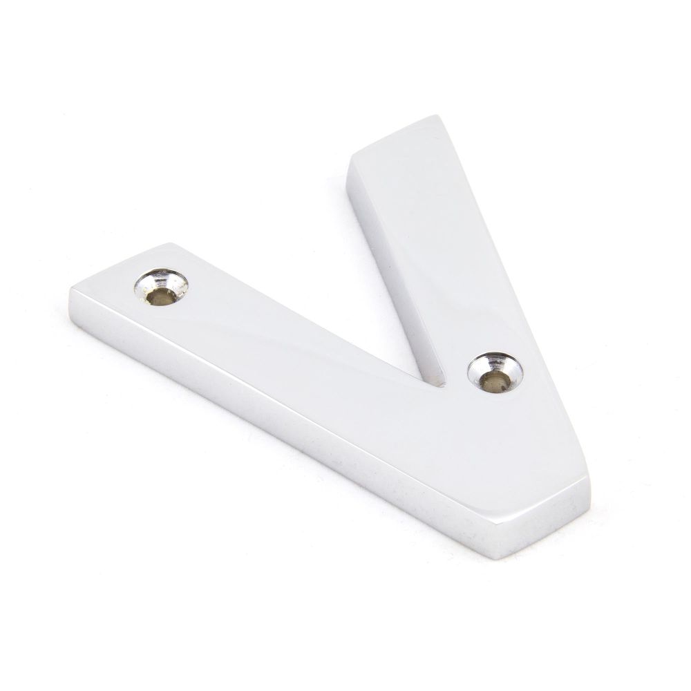From The Anvil - Polished Chrome Letter V | Sku. 83802V | Trade Door Handles.