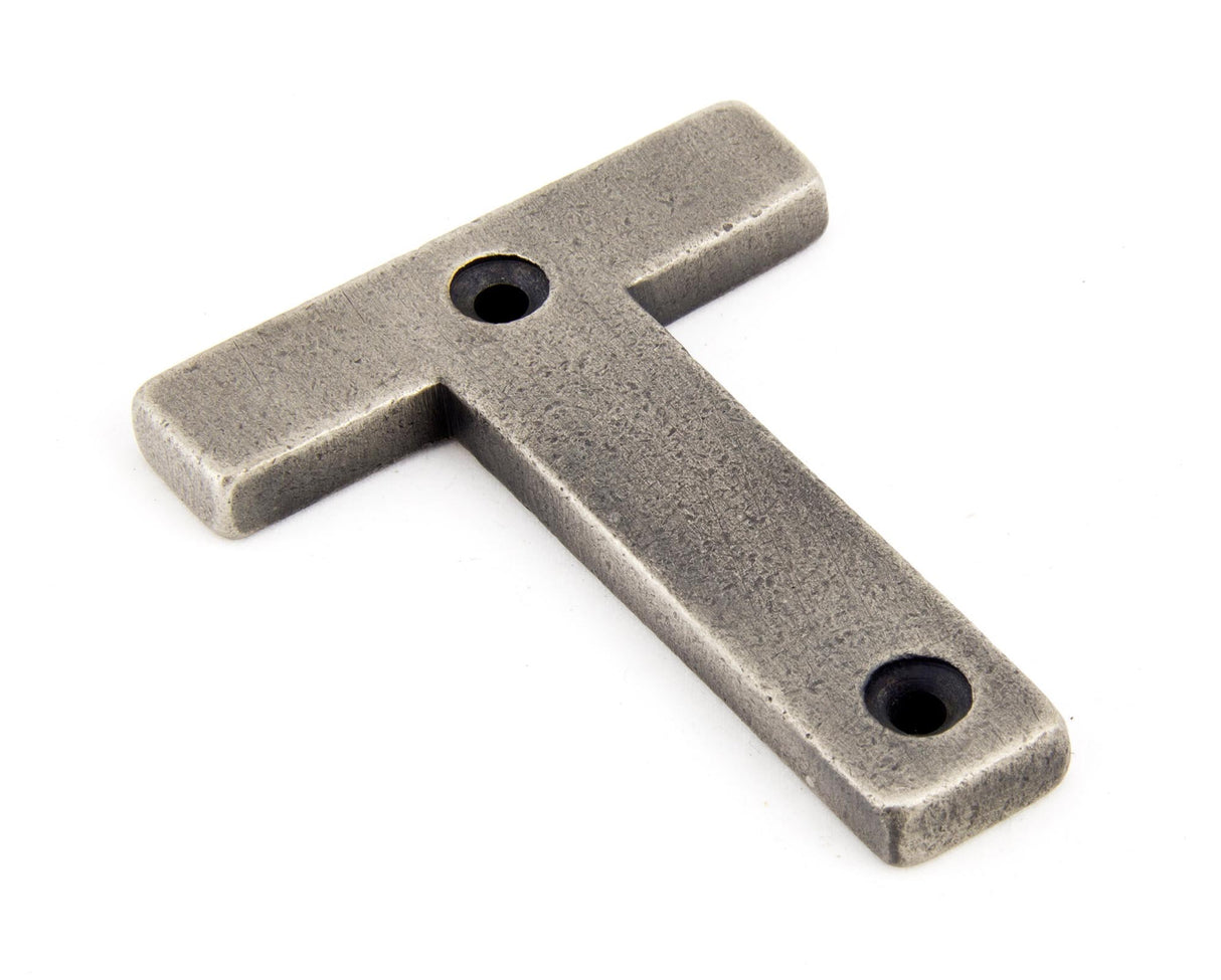 From The Anvil - Antique Pewter Letter T | Sku. 83803T | Trade Door Handles.