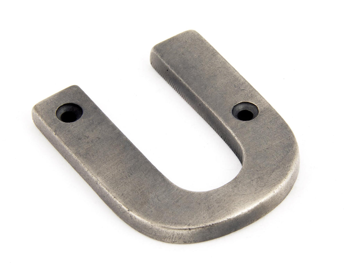 From The Anvil - Antique Pewter Letter U | Sku. 83803U | Trade Door Handles.