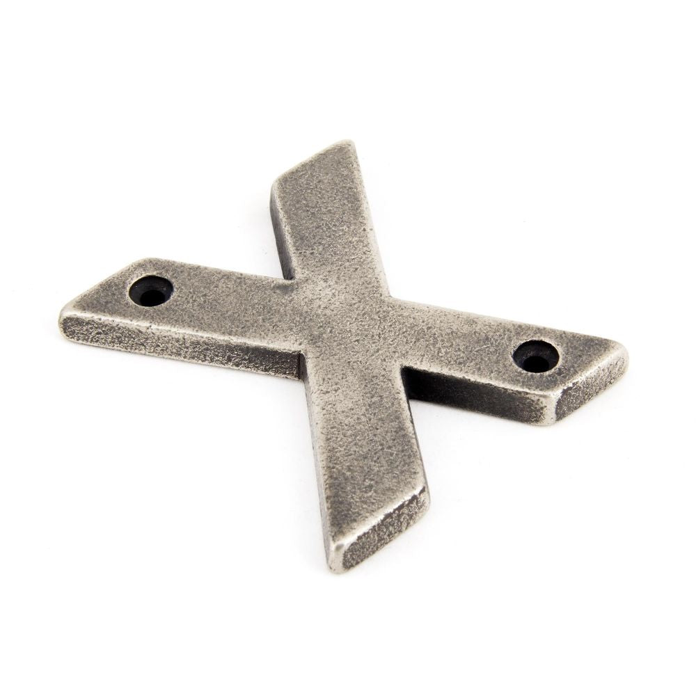 From The Anvil - Antique Pewter Letter X | Sku. 83803X | Trade Door Handles.