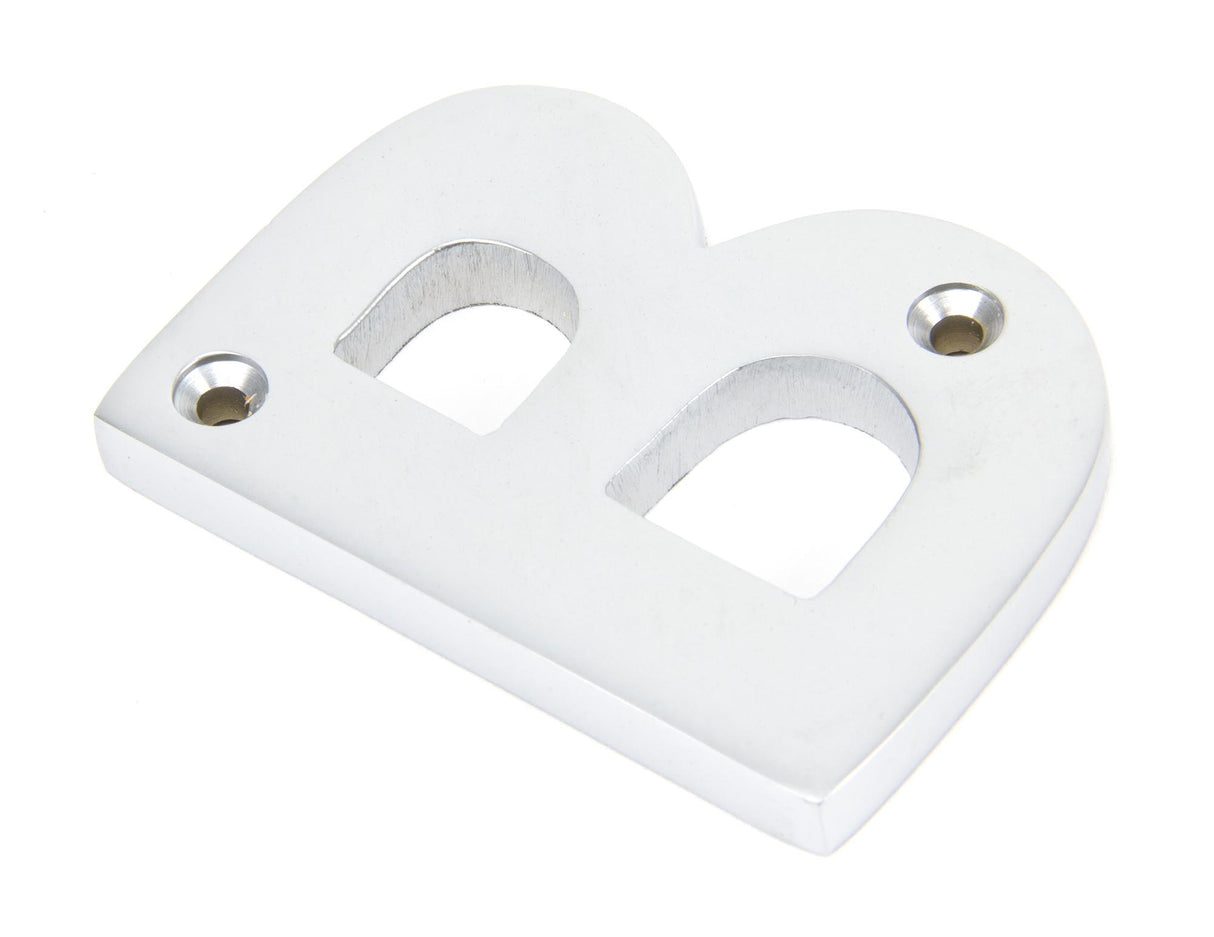 From The Anvil - Satin Chrome Letter B | Sku. 83804B | Trade Door Handles.