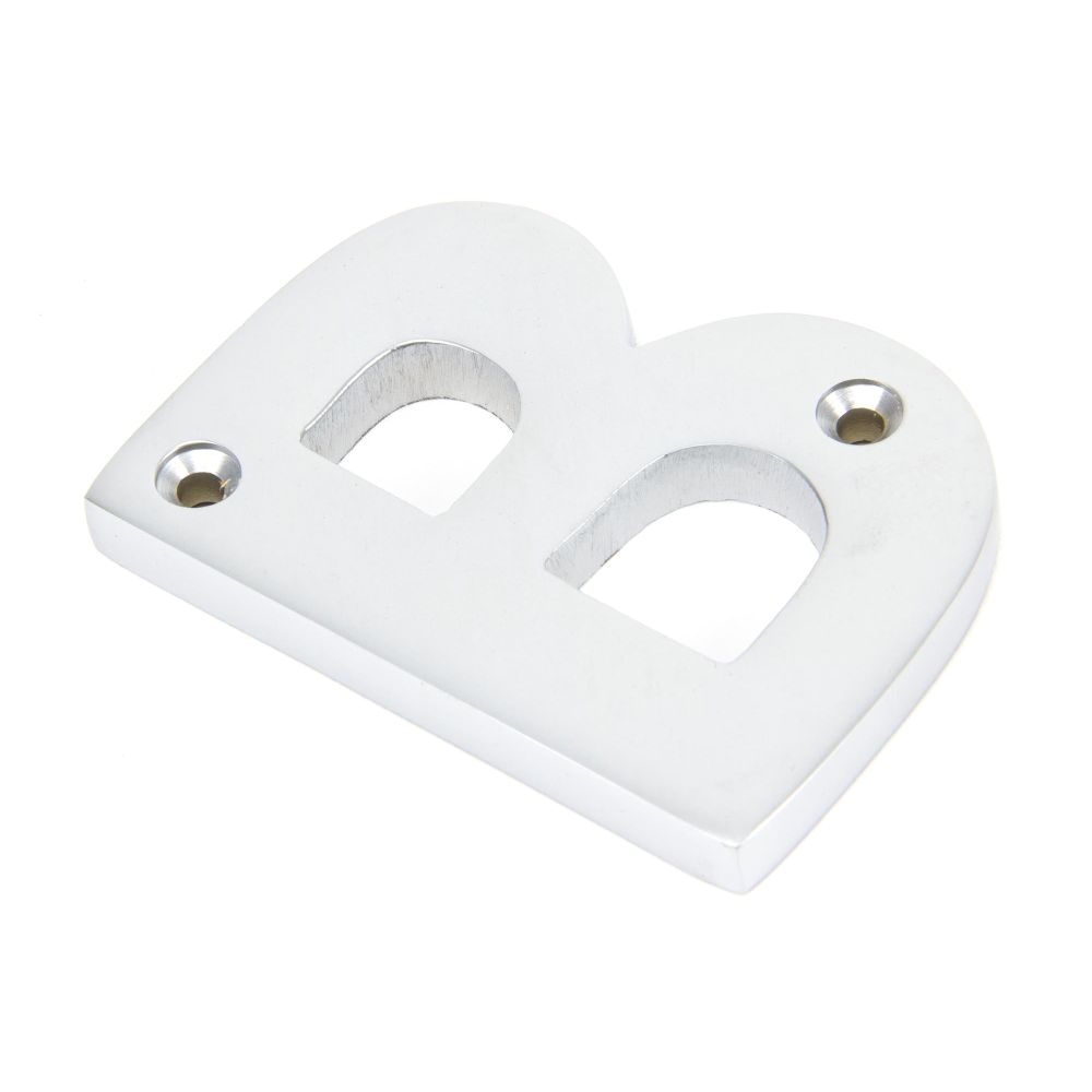 From The Anvil - Satin Chrome Letter B | Sku. 83804B | Trade Door Handles.