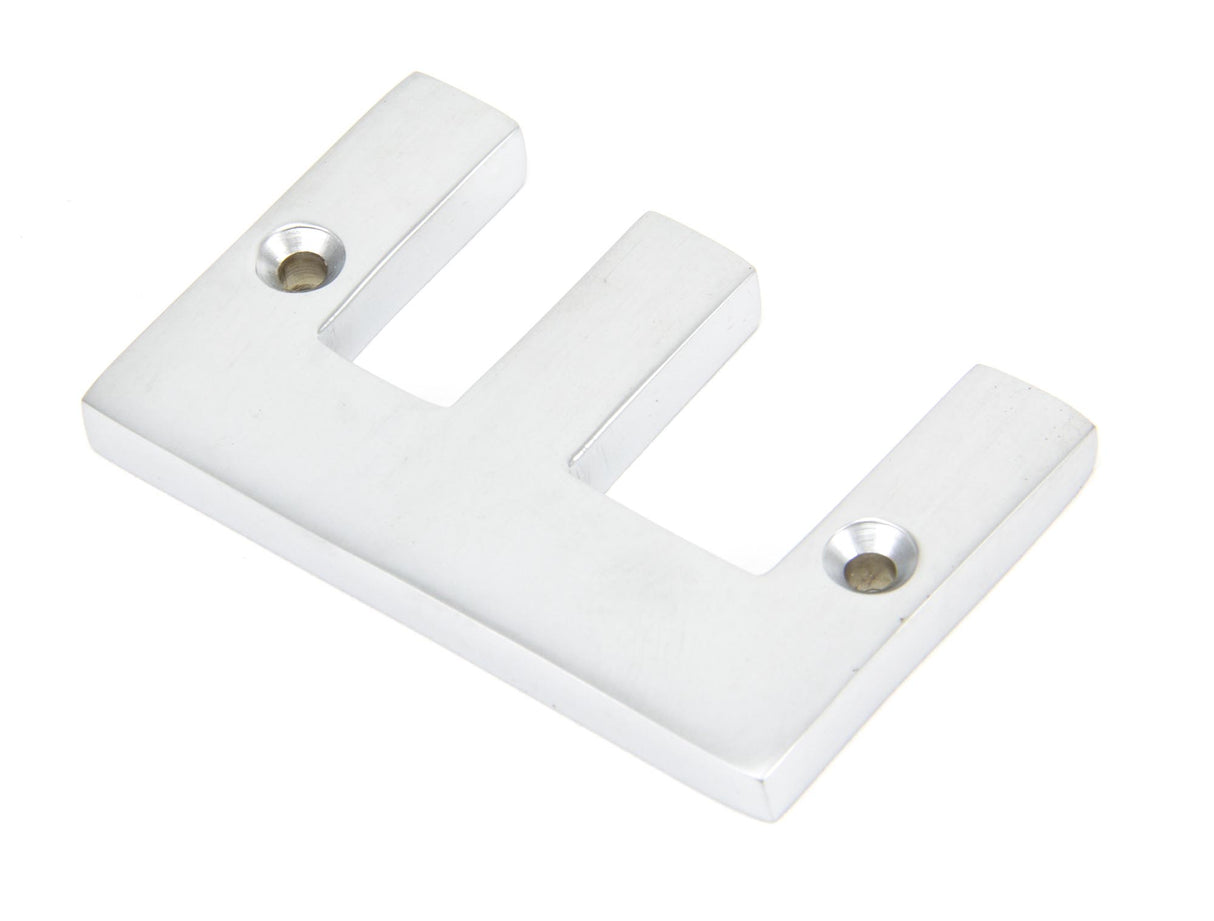 From The Anvil - Satin Chrome Letter E | Sku. 83804E | Trade Door Handles.