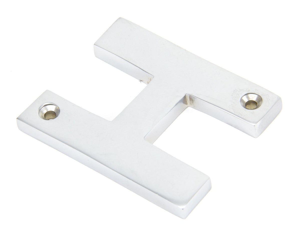 From The Anvil - Satin Chrome Letter H | Sku. 83804H | Trade Door Handles.