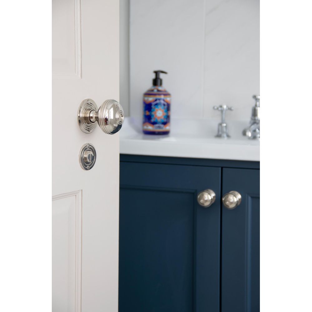 From The Anvil - Polished Nickel Round Bathroom Thumbturn | Sku. 83824 | Trade Door Handles.