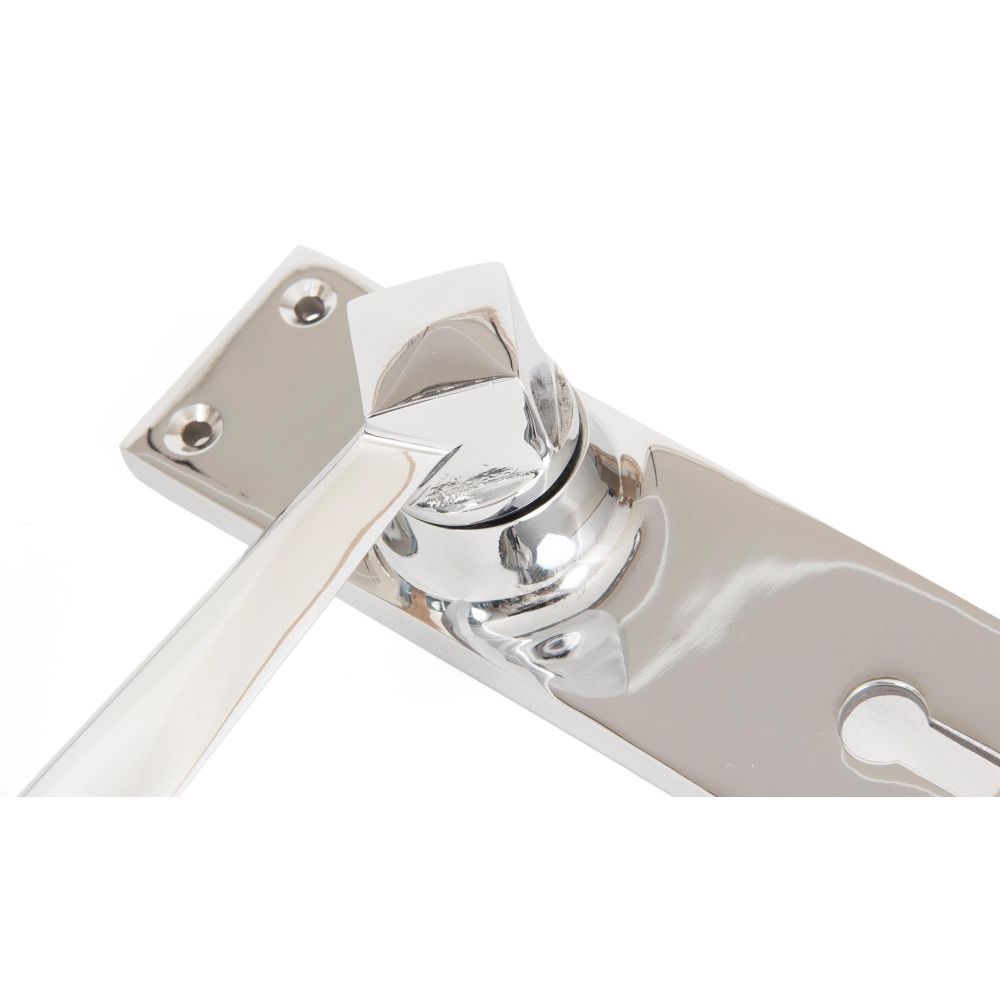 From The Anvil - Polished Chrome Straight Lever Lock Set | Sku. 83830 | Trade Door Handles.