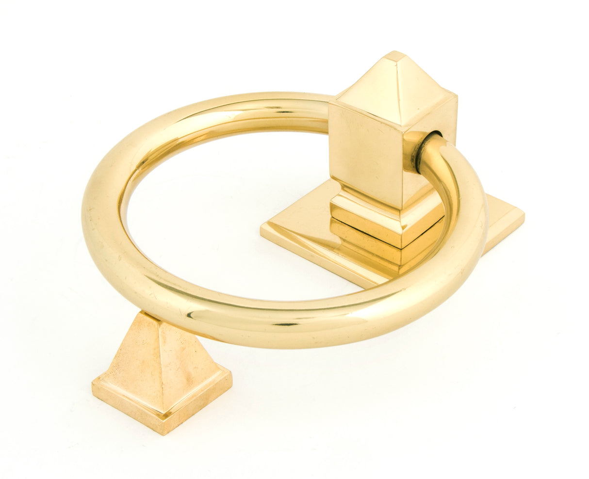 From The Anvil - Polished Brass Ring Door Knocker | Sku. 83836 | Trade Door Handles.