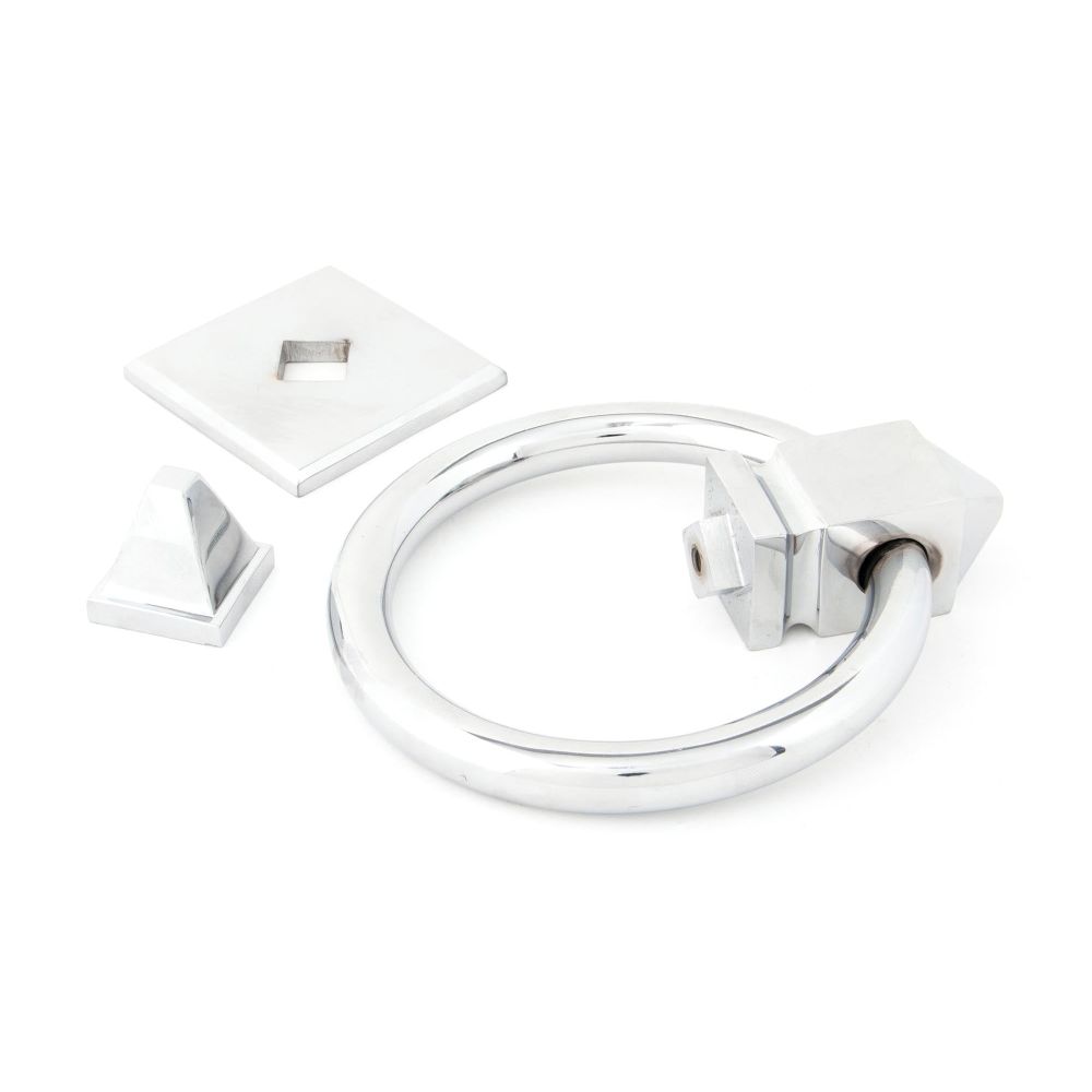 From The Anvil - Polished Chrome Ring Door Knocker | Sku. 83837 | Trade Door Handles.