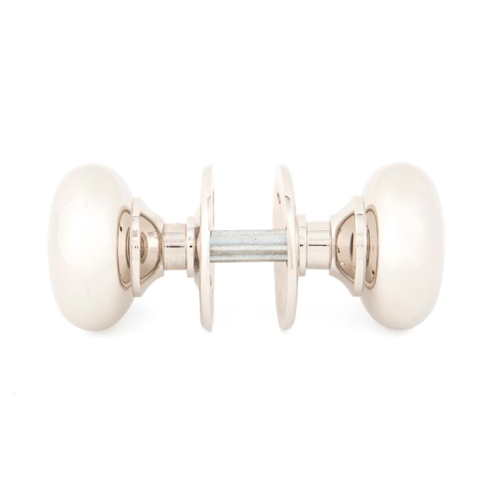 From The Anvil - Polished Nickel Mushroom Mortice/Rim Knob Set | Sku. 83839 | Trade Door Handles.