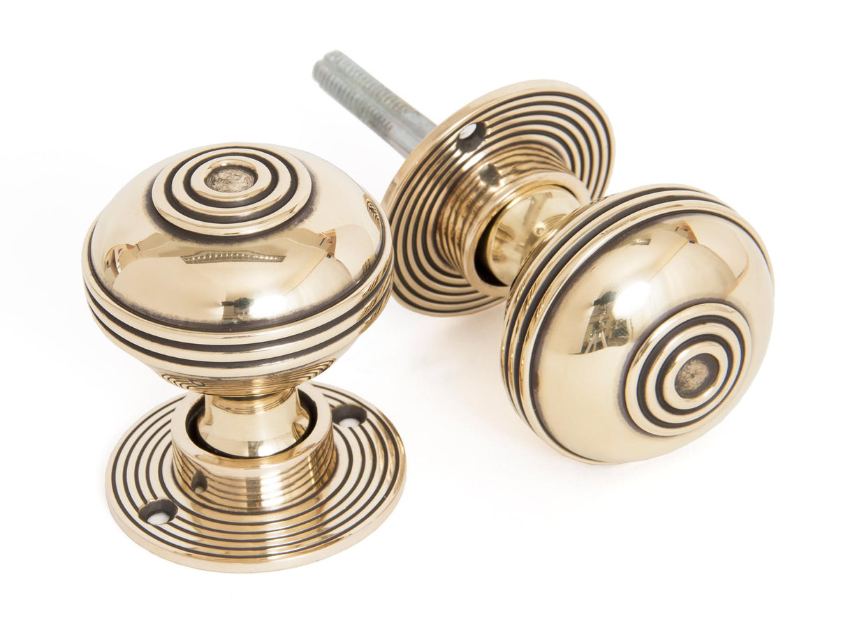 From The Anvil - Aged Brass 50mm Prestbury Mortice/Rim Knob Set | Sku. 83857 | Trade Door Handles.