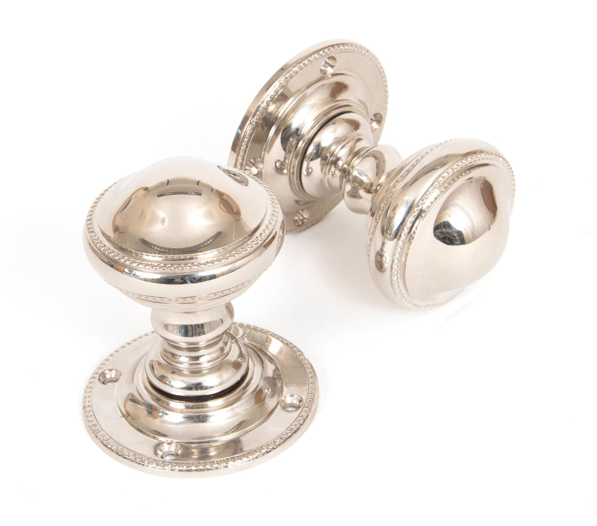 From The Anvil - Polished Nickel Brockworth Mortice Knob Set | Sku. 83861 | Trade Door Handles.