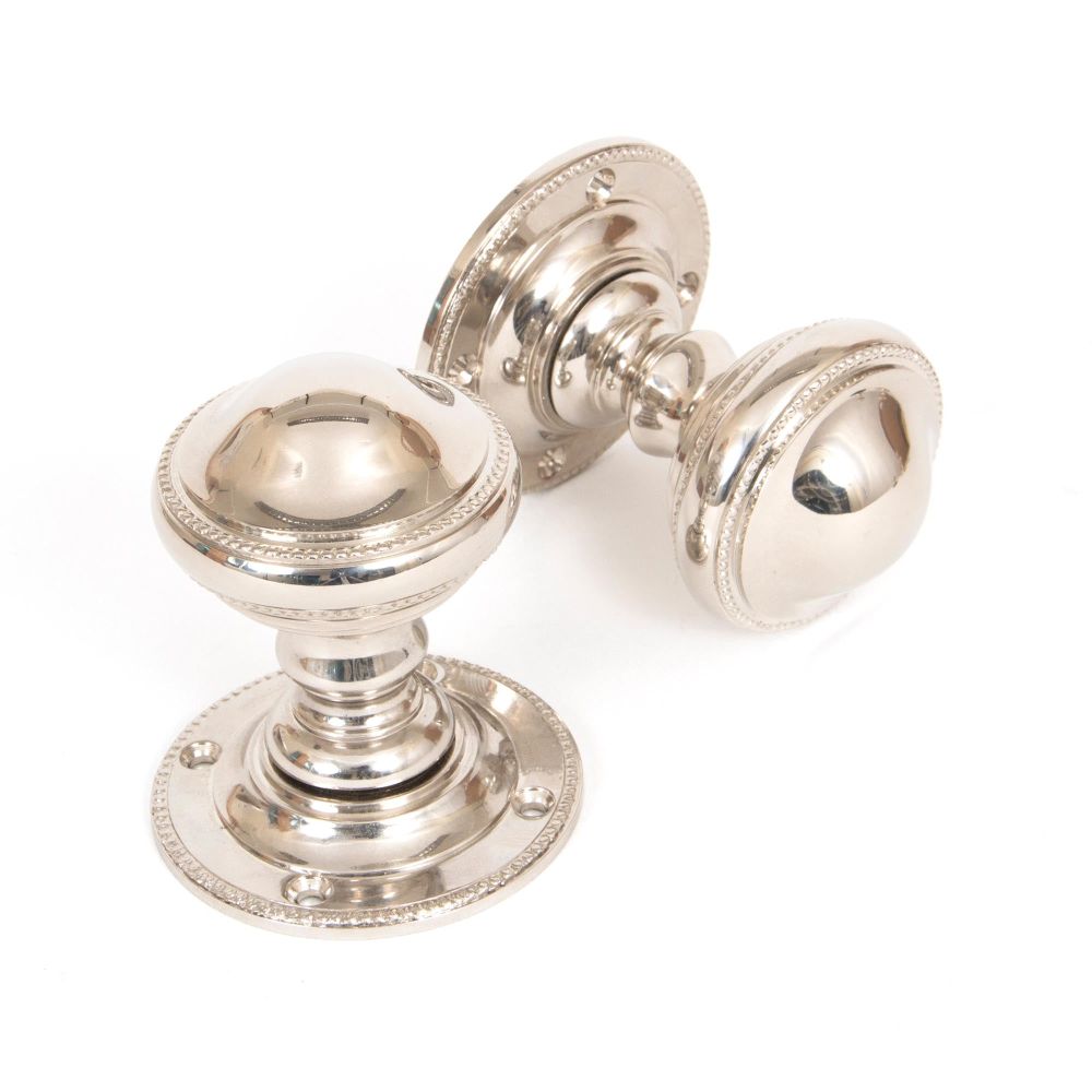 From The Anvil - Polished Nickel Brockworth Mortice Knob Set | Sku. 83861 | Trade Door Handles.