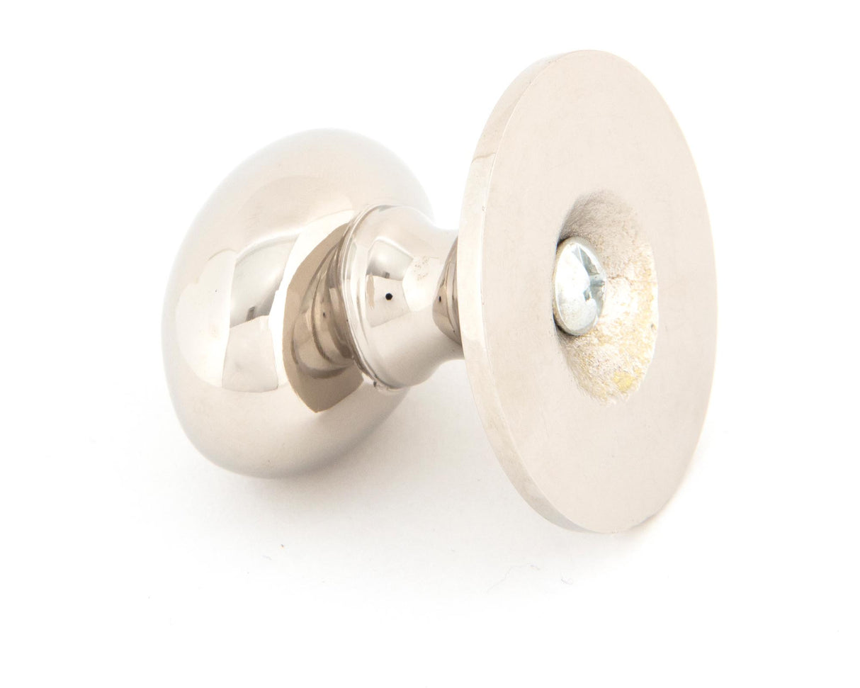 From The Anvil - Polished Nickel Oval Cabinet Knob 40mm | Sku. 83880 | Trade Door Handles.