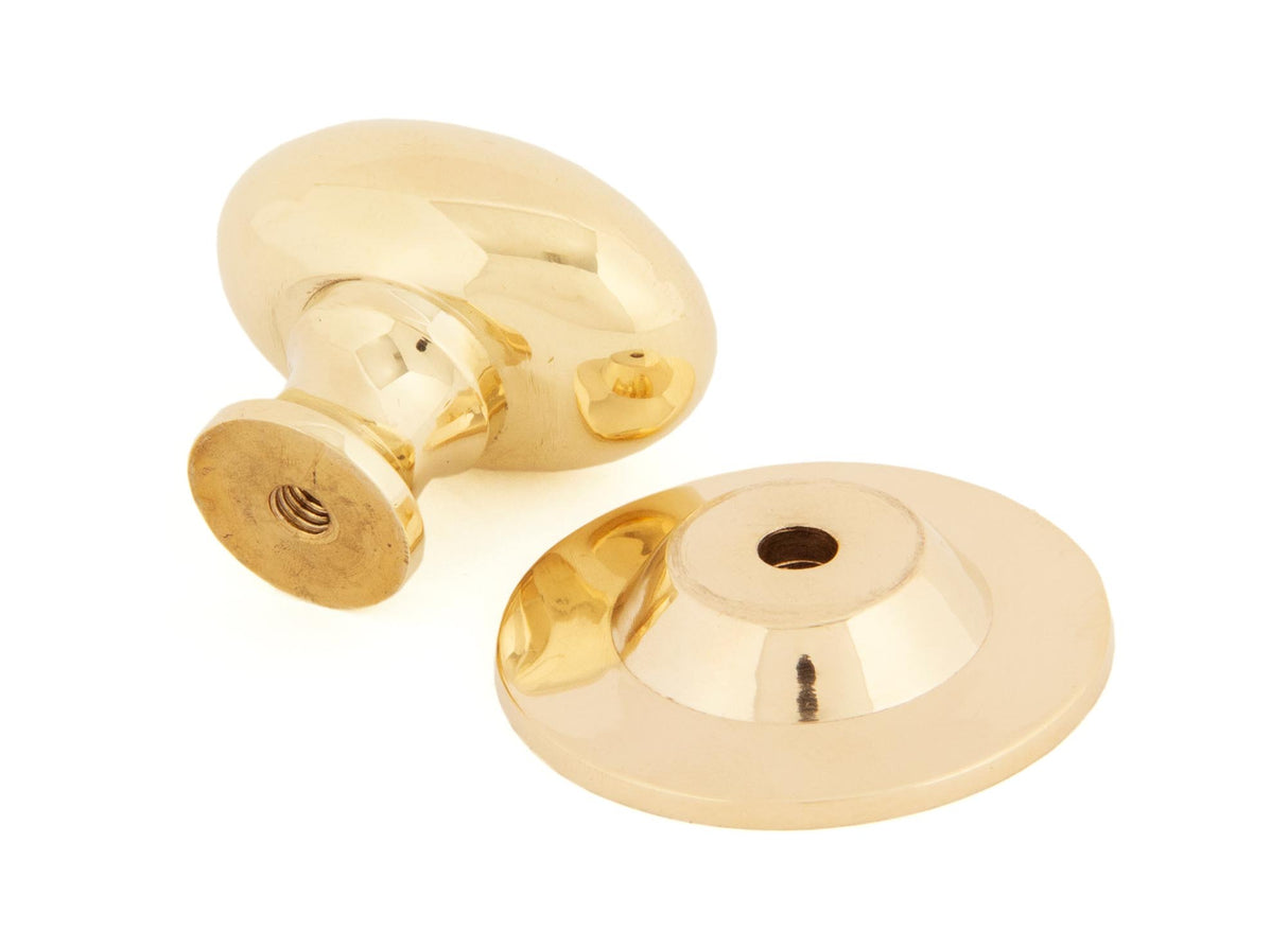 From The Anvil - Polished Brass Oval Cabinet Knob 33mm | Sku. 83885 | Trade Door Handles.
