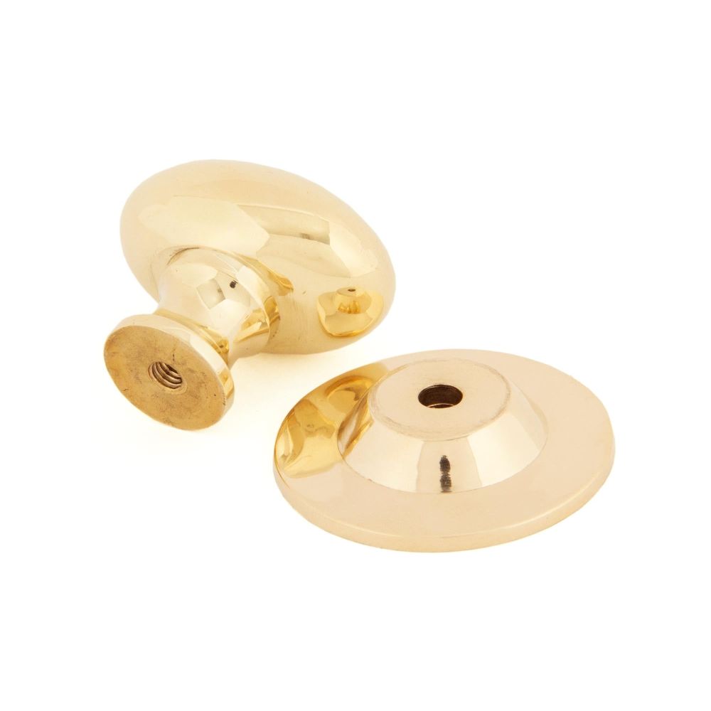 From The Anvil - Polished Brass Oval Cabinet Knob 33mm | Sku. 83885 | Trade Door Handles.
